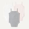 image:imageAmazon Essentials Baby Girls Cotton Sleeveless Bodysuits Baby Clothes Pack of 3Pale PinkWhiteFrench Stripe