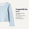 image:imageAmazon Essentials Girls and Toddlers LongSleeve Cropped Rib TopDaisies