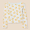 image:imageAmazon Essentials Girls and Toddlers LongSleeve Cropped Rib TopPale Blue Graphic Flower