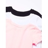 image:imageAmazon Essentials Girls and Toddlers ShortSleeve TShirtsWhiteBlackPink