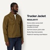 image:imageAmazon Essentials Mens Cotton Canvas ZipFront Trucker JacketDark Brown