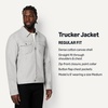 image:imageAmazon Essentials Mens Cotton Canvas ZipFront Trucker JacketGrey