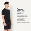 image:imageAmazon Essentials Mens CottonModal Pajama Set Short Sleeve TShirt and ShortsBlack