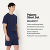 image:imageAmazon Essentials Mens CottonModal Pajama Set Short Sleeve TShirt and ShortsNavy