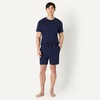 image:imageAmazon Essentials Mens CottonModal Pajama Set Short Sleeve TShirt and ShortsNavy