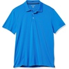 image:imageAmazon Essentials Mens Moisture Wicking Golf Polo Shirt Short Sleeve SlimFit QuickDryMetallic Blue