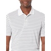 image:imageAmazon Essentials Mens Moisture Wicking Golf Polo Shirt Short Sleeve SlimFit QuickDryWhite Stripe