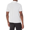 image:imageAmazon Essentials Mens Moisture Wicking Golf Polo Shirt Short Sleeve SlimFit QuickDryWhite Stripe