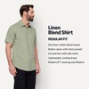 image:imageAmazon Essentials Mens Regular Fit Short Sleeve Linen ShirtDark Sage Green