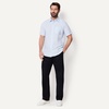 image:imageAmazon Essentials Mens Regular Fit Short Sleeve Linen ShirtLight Blue