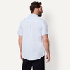 image:imageAmazon Essentials Mens Regular Fit Short Sleeve Linen ShirtLight Blue