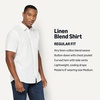 image:imageAmazon Essentials Mens Regular Fit Short Sleeve Linen ShirtWhite