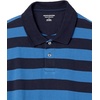 image:imageAmazon Essentials Mens RegularFit Short Sleeve Cotton Pique Polo Shirt Available in Big amp TallBlack Blue Stripe
