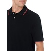 image:imageAmazon Essentials Mens RegularFit Short Sleeve Cotton Pique Polo Shirt Available in Big amp TallBlack Red White Thin Stripe