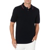 image:imageAmazon Essentials Mens RegularFit Short Sleeve Cotton Pique Polo Shirt Available in Big amp TallBlack Red White Thin Stripe