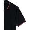 image:imageAmazon Essentials Mens RegularFit Short Sleeve Cotton Pique Polo Shirt Available in Big amp TallBlack Red White Thin Stripe