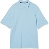 image:imageAmazon Essentials Mens RegularFit Short Sleeve Cotton Pique Polo Shirt Available in Big amp TallLight Blue