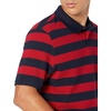 image:imageAmazon Essentials Mens RegularFit Short Sleeve Cotton Pique Polo Shirt Available in Big amp TallNavy Red Rugby Stripe