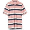 image:imageAmazon Essentials Mens RegularFit Short Sleeve Cotton Pique Polo Shirt Available in Big amp TallPink Bar Stripe