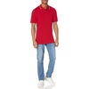 image:imageAmazon Essentials Mens RegularFit Short Sleeve Cotton Pique Polo Shirt Available in Big amp TallRed Twin Stripe