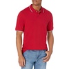 image:imageAmazon Essentials Mens RegularFit Short Sleeve Cotton Pique Polo Shirt Available in Big amp TallRedNavy and White Tipped