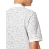 image:imageAmazon Essentials Mens RegularFit Short Sleeve Cotton Pique Polo Shirt Available in Big amp TallWhiteNavy Micro Geo