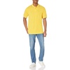 image:imageAmazon Essentials Mens RegularFit Short Sleeve Cotton Pique Polo Shirt Available in Big amp TallYellow Twin Stripe
