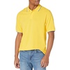 image:imageAmazon Essentials Mens RegularFit Short Sleeve Cotton Pique Polo Shirt Available in Big amp TallYellowBlue and White Tipped
