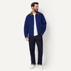 image:imageAmazon Essentials Mens RelaxedFit Rigid Denim Zip Up JacketDark Navy