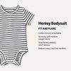 image:imageAmazon Essentials Unisex Babies Short Sleeve Henley Bodysuit Pack of 2Cornflower BlueFrench Stripe