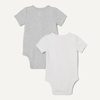 image:imageAmazon Essentials Unisex Babies Short Sleeve Henley Bodysuit Pack of 2IvoryLight Grey Heather