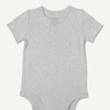 image:imageAmazon Essentials Unisex Babies Short Sleeve Henley Bodysuit Pack of 2IvoryLight Grey Heather