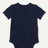 image:imageAmazon Essentials Unisex Babies Short Sleeve Henley Bodysuit Pack of 2Oatmeal HeatherNavy