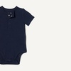 image:imageAmazon Essentials Unisex Babies Short Sleeve Henley Bodysuit Pack of 2Oatmeal HeatherNavy
