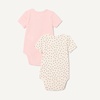 image:imageAmazon Essentials Unisex Babies Short Sleeve Henley Bodysuit Pack of 2Pale PinkDots