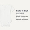 image:imageAmazon Essentials Unisex Babies Short Sleeve Henley Bodysuit Pack of 2White