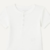 image:imageAmazon Essentials Unisex Babies Short Sleeve Henley Bodysuit Pack of 2White