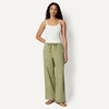 image:imageAmazon Essentials Womens OversizedFit Tie Waist Lightweight PantWashed Khaki Green