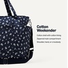 image:imageAmazon Essentials Womens Quilted Cotton Travel Tote Bag Black One SizeNavy Floral