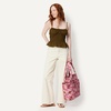 image:imageAmazon Essentials Womens Quilted Cotton Travel Tote Bag Black One SizePink Floral