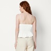 image:imageAmazon Essentials Womens RegularFit Smocked Cotton Stretch Poplin TankBright White