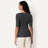 image:imageAmazon Essentials Womens SlimFit Half Sleeve Square Neck TShirtCharcoal Heather