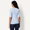 image:imageAmazon Essentials Womens SlimFit Half Sleeve Square Neck TShirtLight Blue