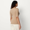 image:imageAmazon Essentials Womens SlimFit Half Sleeve Square Neck TShirtTan