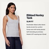 image:imageAmazon Essentials Womens SlimFit Ribbed Henley TankLight Grey Heather