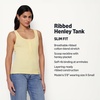 image:imageAmazon Essentials Womens SlimFit Ribbed Henley TankPastel Yellow