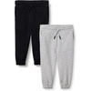 image:imageAmazon Essentials Boys Cotton JoggersBlackLight Grey Heather