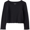 image:imageAmazon Essentials Girls and Toddlers LongSleeve Cropped Rib TopBlack