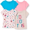 image:imageAmazon Essentials Girls and Toddlers ShortSleeve TShirtsBlueGreyPinkCandy