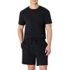 image:imageAmazon Essentials Mens CottonModal Pajama Set Short Sleeve TShirt and ShortsBlack